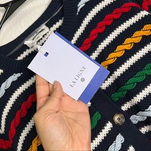 ✨NWT Women's La Ligne x Target Textured Striped Cardigan Sweater✨